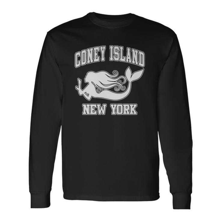Coney Island Mermaid New York Nyc Beaches Brooklyn Long Sleeve T-Shirt T-Shirt