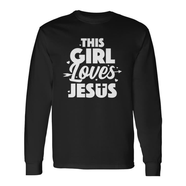 Cool Jesus Art For Girls Jesus Christian Lover Long Sleeve T-Shirt T-Shirt
