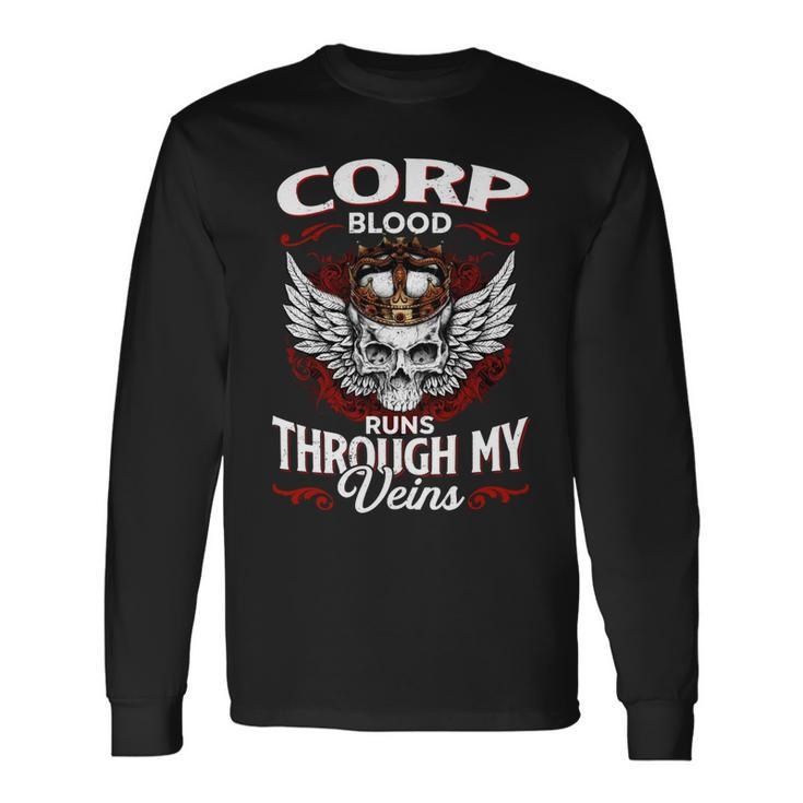 Corp Blood Runs Through My Veins Name V2 Long Sleeve T-Shirt