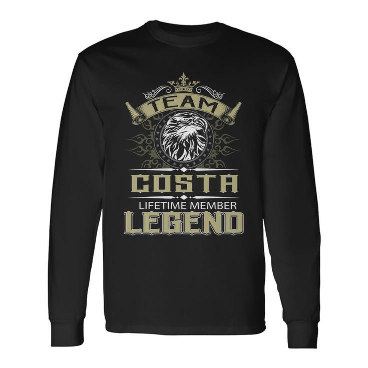 Costa Name Team Costa Lifetime Member Legend Long Sleeve T-Shirt