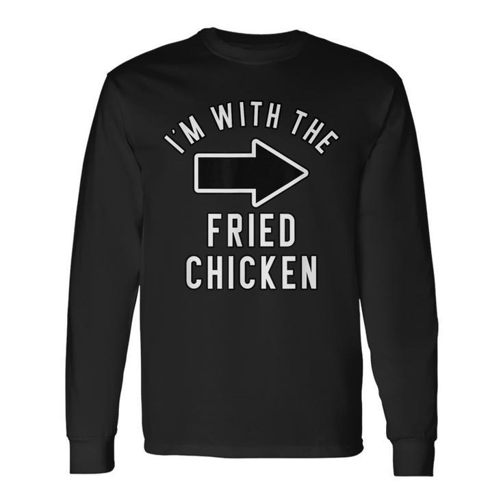 Couples Halloween Costume Im With The Fried Chicken Long Sleeve T-Shirt