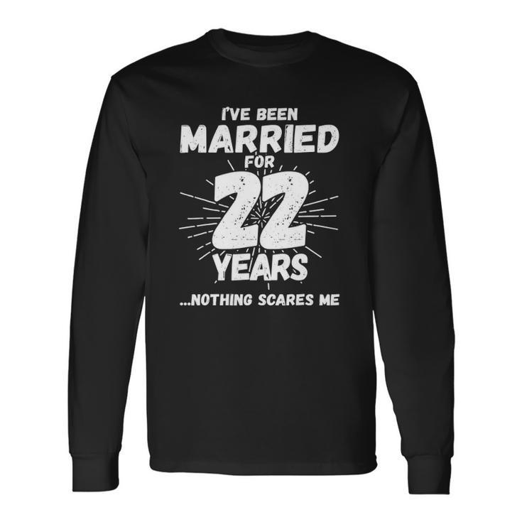 Couples Married 22 Years 22Nd Wedding Anniversary Long Sleeve T-Shirt T-Shirt