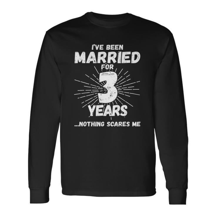Couples Married 3 Years 3Rd Wedding Anniversary Long Sleeve T-Shirt T-Shirt