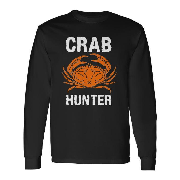 Crab Hunter Crab Lover Vintage Crab Long Sleeve T-Shirt T-Shirt