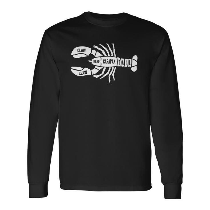 Crawfish Anatomy Crawfish Festival Seafood Long Sleeve T-Shirt