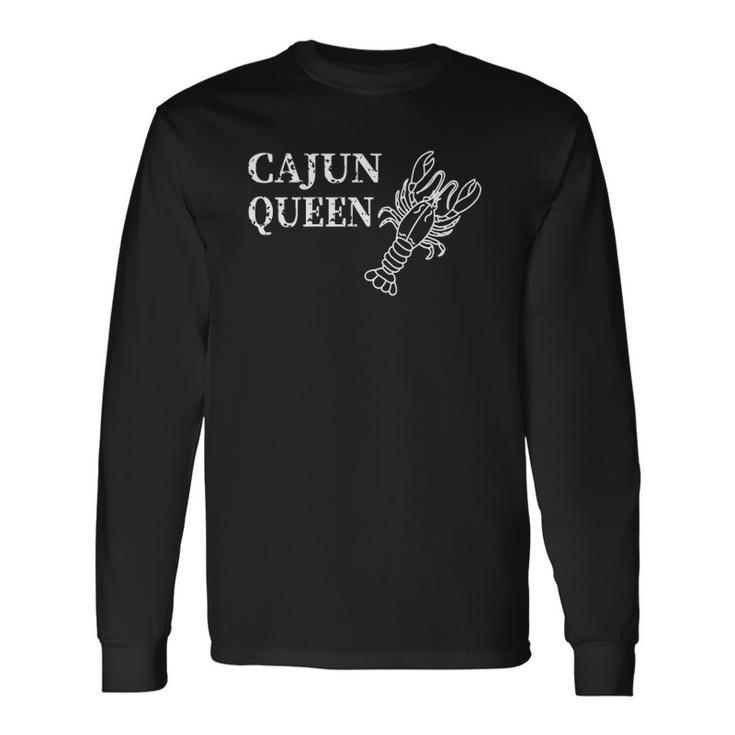 Crawfish Cajun Queenfor Women Girl Long Sleeve T-Shirt