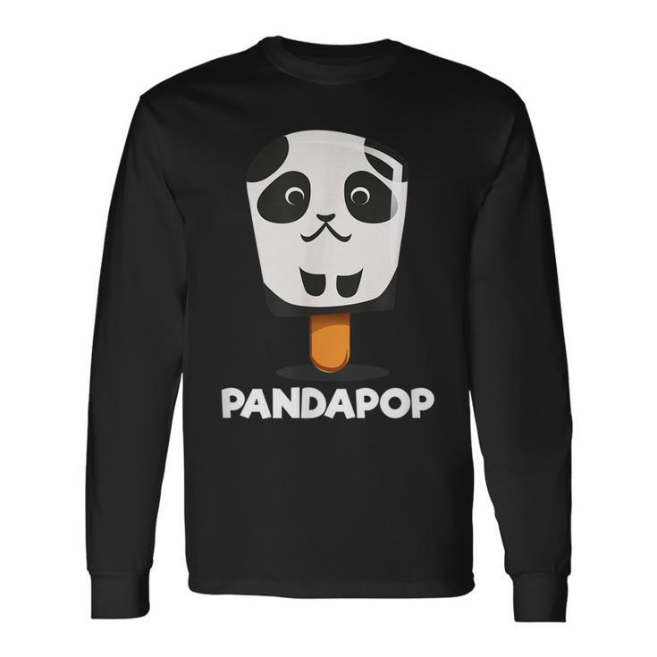 Cute Cartoon Panda Baby Bear Popsicle Panda Birthday Long Sleeve T-Shirt
