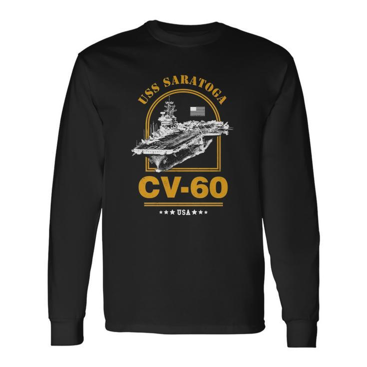 Cv-60 Uss Saratoga United States Navy Long Sleeve T-Shirt T-Shirt