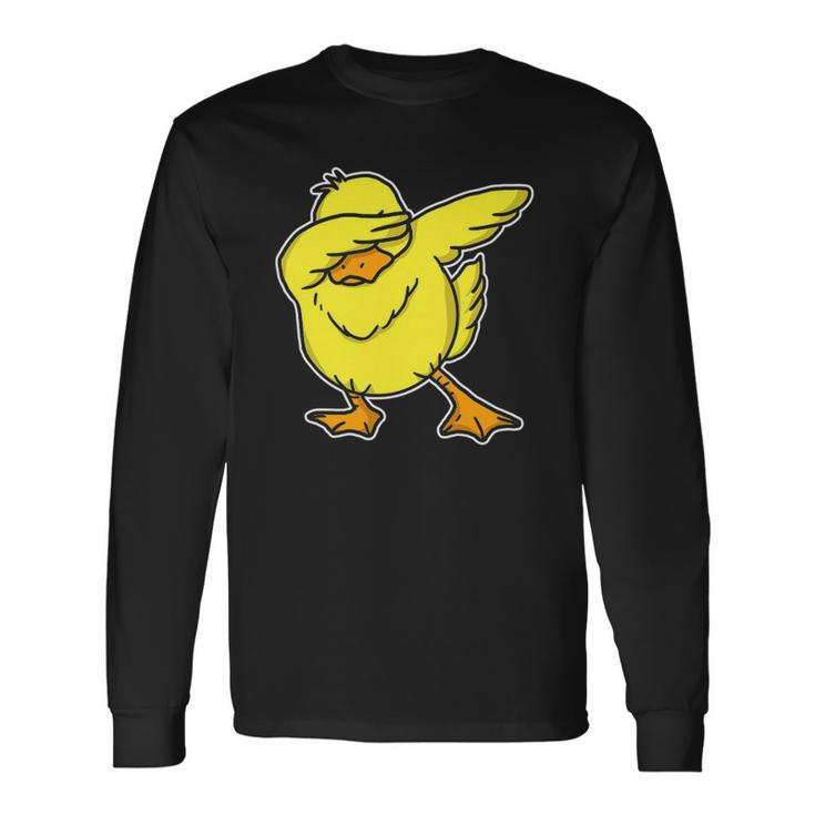 Dabbing Duck Dab Dance Cool Duckling Lover Long Sleeve T-Shirt T-Shirt