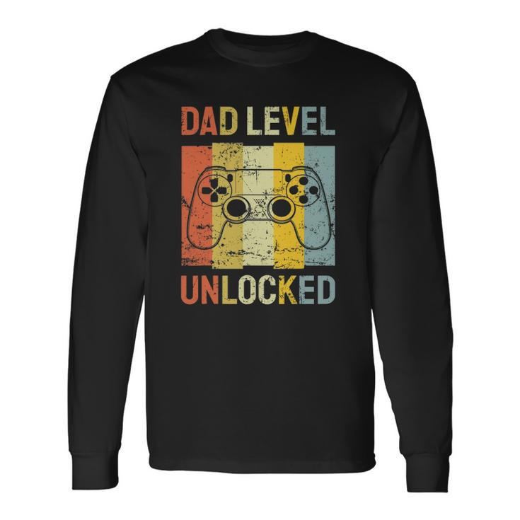 Dad Level Unlocked Soon To Be Father Pregnancy Announcement Long Sleeve T-Shirt T-Shirt