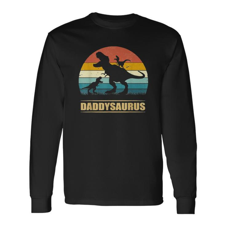 Daddy Dinosaur Daddysaurus 2 Two Classic Long Sleeve T-Shirt T-Shirt