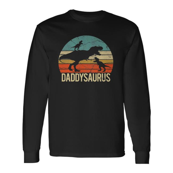 Daddy Dinosaur Daddysaurus Two Christmas For Da Long Sleeve T-Shirt T-Shirt