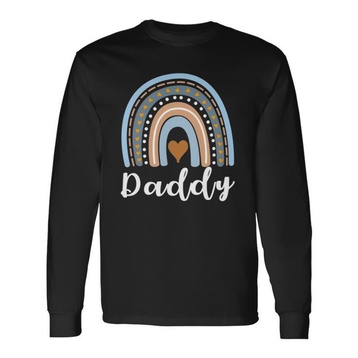 Daddy Rainbow Boho Rainbow Daddy Cool Dad Matching Long Sleeve T-Shirt T-Shirt