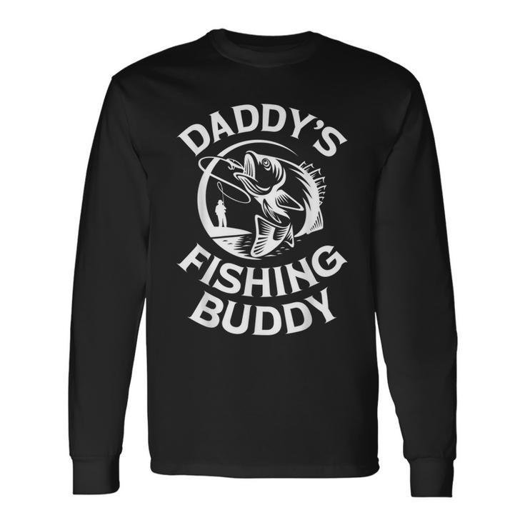 Daddys Fishing Buddy Young Fishing Man For Boys Long Sleeve T-Shirt
