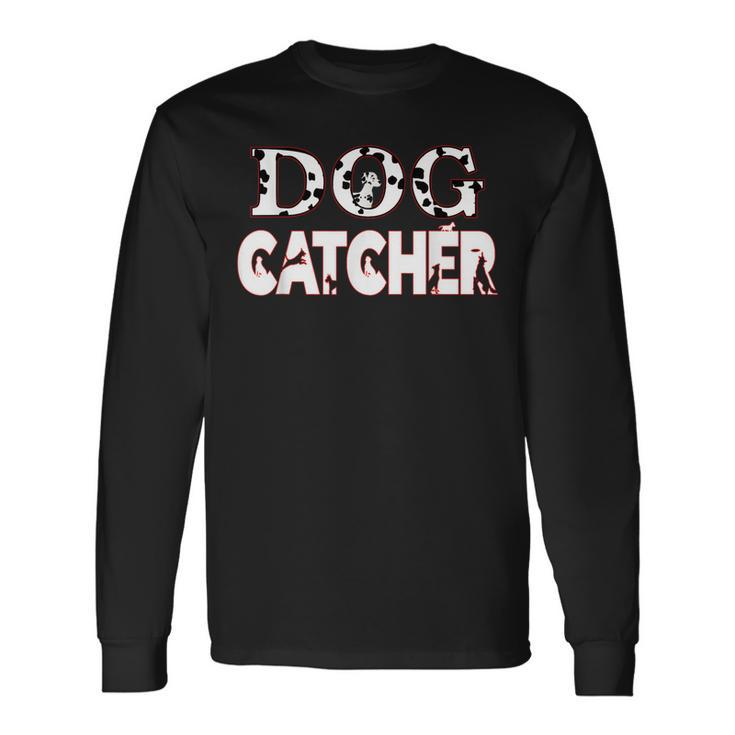 Dalmation Costume Adult Dog Catcher Halloween Costume Long Sleeve T-Shirt