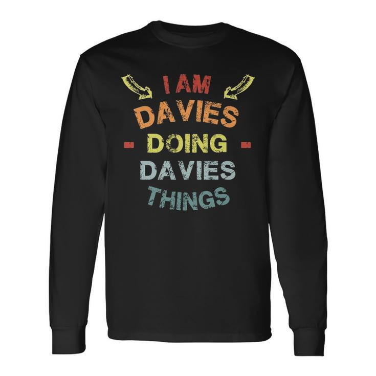 Davies Shirt Crest Davies Shirt Davies Clothing Davies Tshirt Davies Tshirt For The Davies Png Long Sleeve T-Shirt