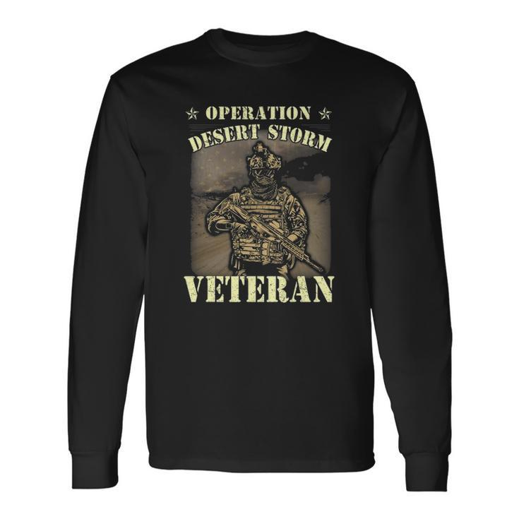 Desert Storm Veteran Pride Us Army Veteran Flag Long Sleeve T-Shirt T-Shirt