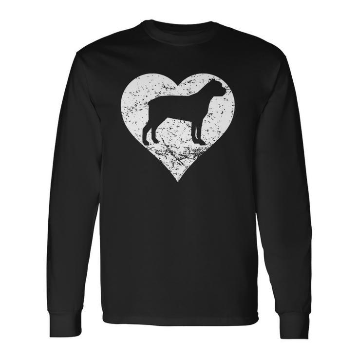 Distressed Cane Corso Heart Dog Owner Graphic Long Sleeve T-Shirt T-Shirt Gifts ideas