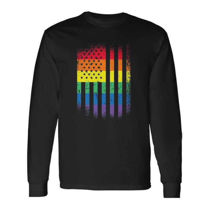 Distressed Rainbow Flag Gay Pride Rainbow Equality Long Sleeve T-Shirt T-Shirt