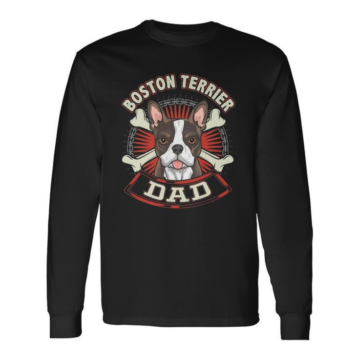 Dog Breed S For Boston Terrier Dad Long Sleeve T-Shirt T-Shirt