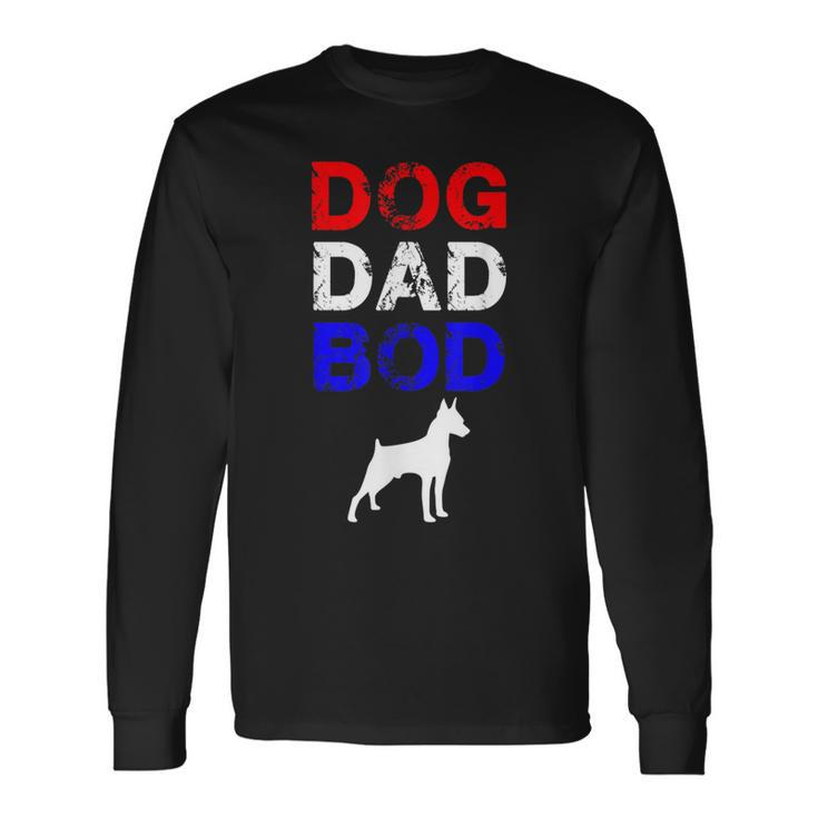 Dog Dad Bod Doberman 4Th Of July Long Sleeve T-Shirt