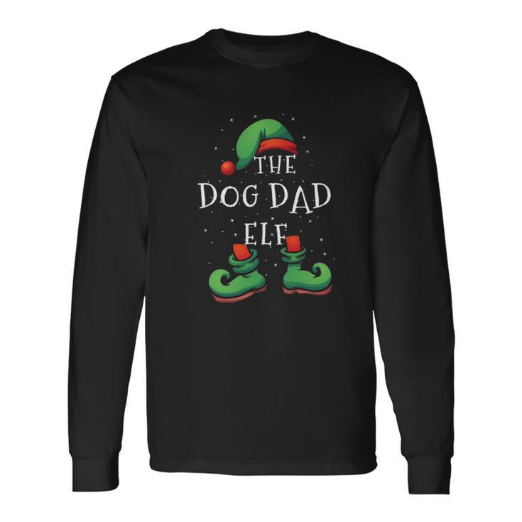 Dog Dad Elf Matching Christmas Pajamas Long Sleeve T-Shirt T-Shirt