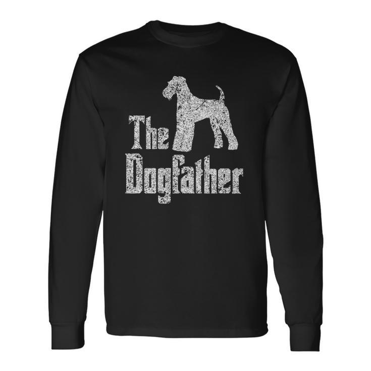 The Dogfather Airedale Terrier Silhouette Dog Long Sleeve T-Shirt T-Shirt
