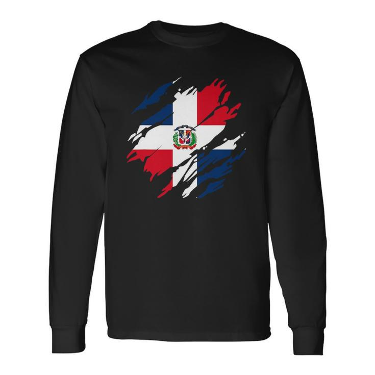 Dominican Flag Dominican Republic Long Sleeve T-Shirt T-Shirt