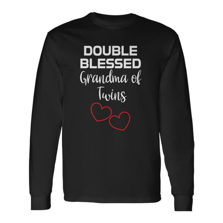 Double Blessed Grandma Of Twins Grandmother Apparel Long Sleeve T-Shirt T-Shirt