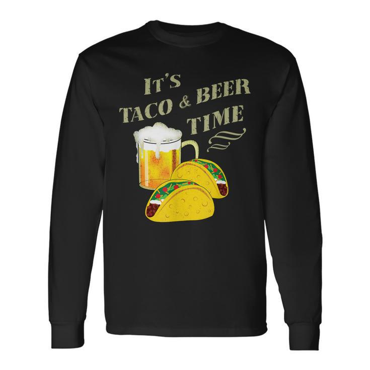 Drinking Its Taco & Beer Time Cinco De Mayo Long Sleeve T-Shirt T-Shirt
