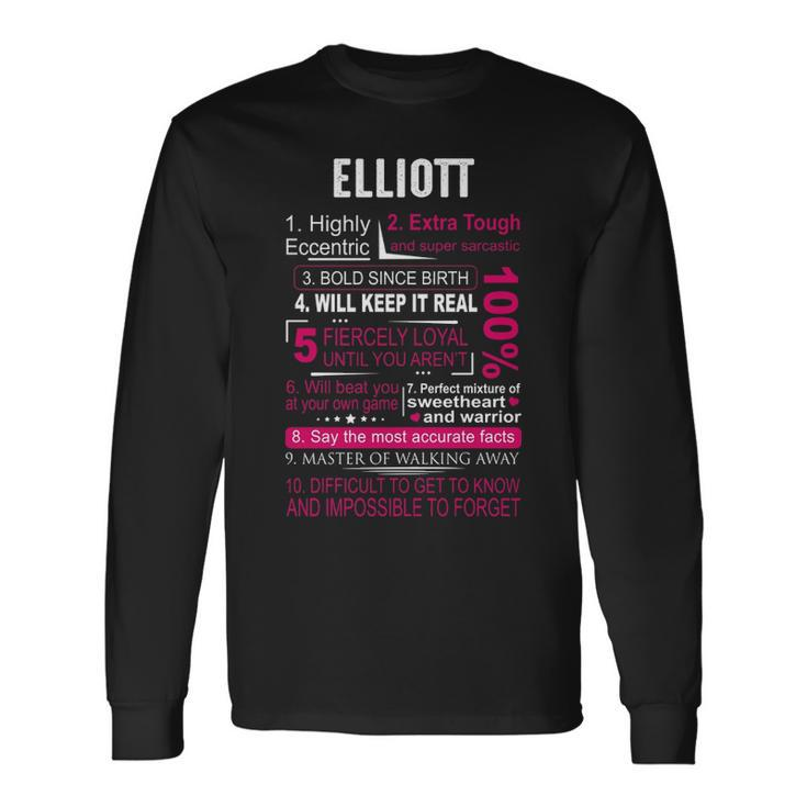 Elliott Name Elliott V2 Long Sleeve T-Shirt