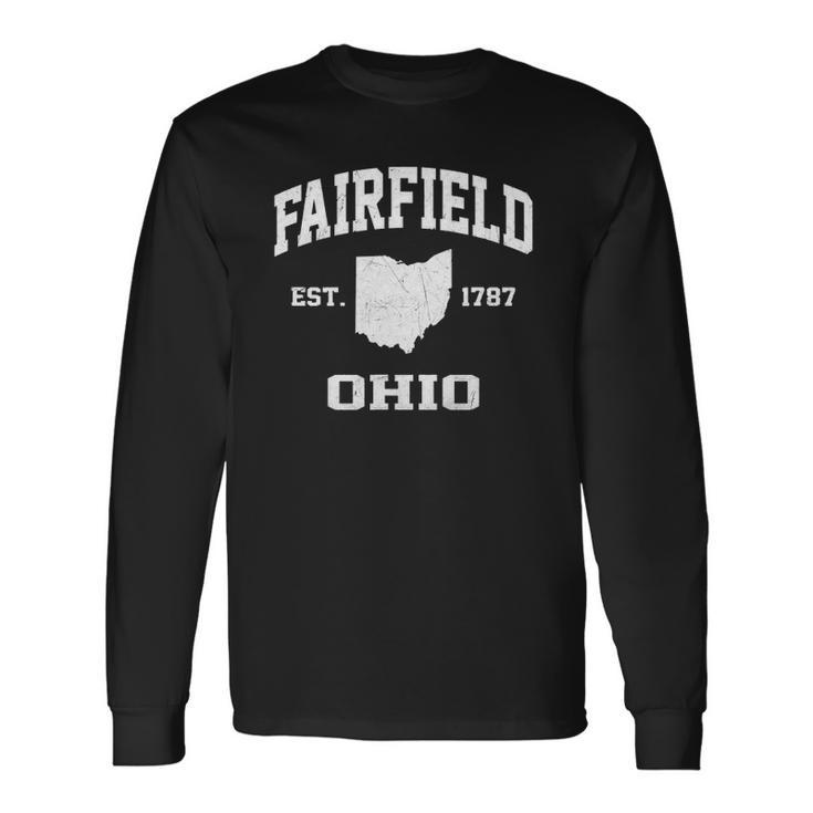 Fairfield Ohio Oh Vintage State Athletic Style Long Sleeve T-Shirt T-Shirt