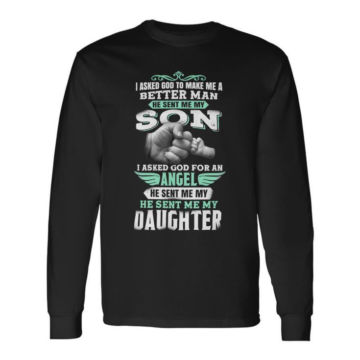 Father Grandpa Father Son And Daughter 87 Dad Long Sleeve T-Shirt