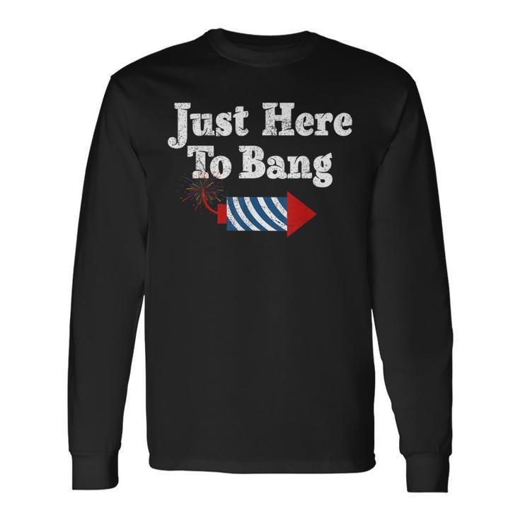 Fourth Of July 4Th Of July Im Just Here To Bang Long Sleeve T-Shirt T-Shirt
