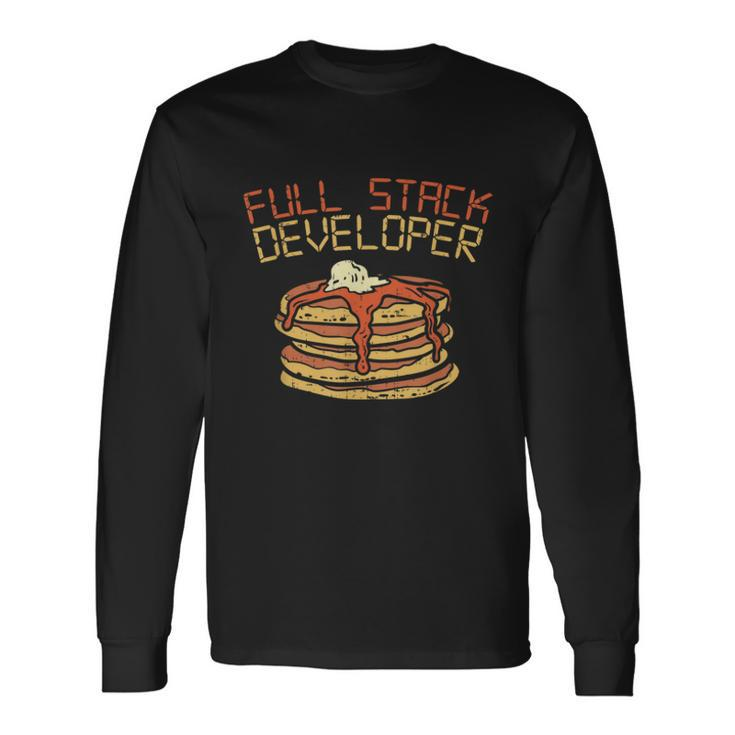 Full Stack Developer Programmer Coding Coder V2 Long Sleeve T-Shirt