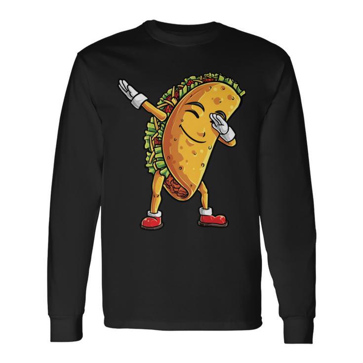 Funny Dabbing Taco Cinco De May Mexican Food V5 Unisex Long Sleeve