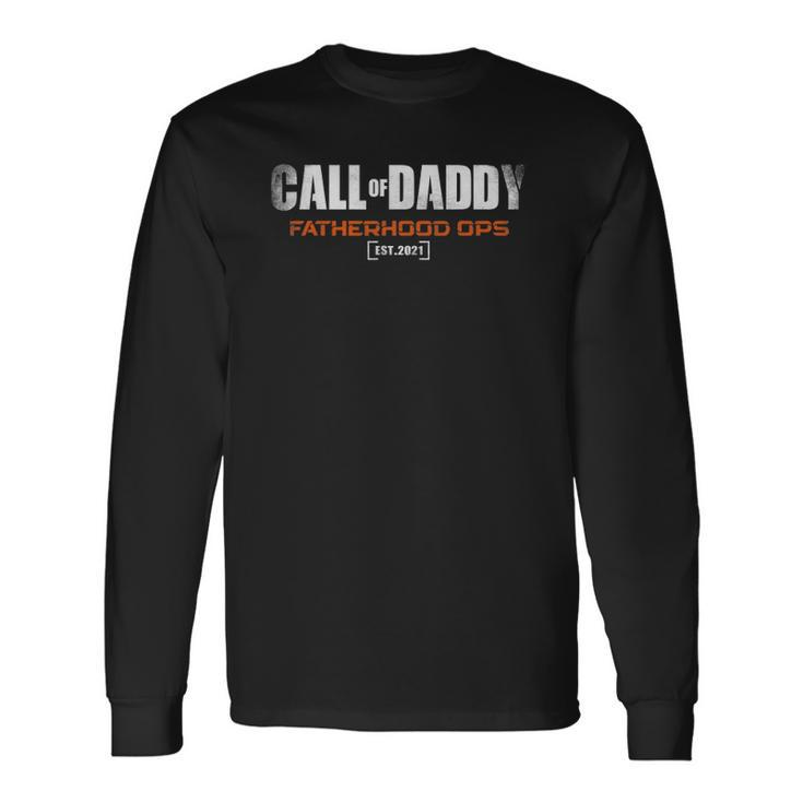 Gamer Dad Call Of Daddy Fatherhood Ops Fathers Day Long Sleeve T-Shirt T-Shirt