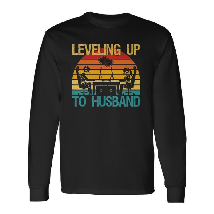 Gamer Engagement Future Mr & Mrs Leveling Up To Husband Long Sleeve T-Shirt T-Shirt