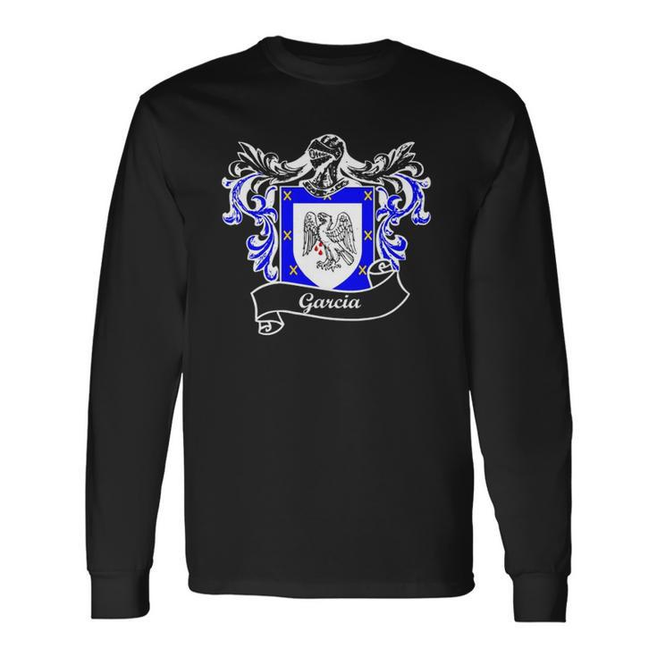 Garcia Coat Of Arms Surname Last Name Crest Long Sleeve T-Shirt T-Shirt