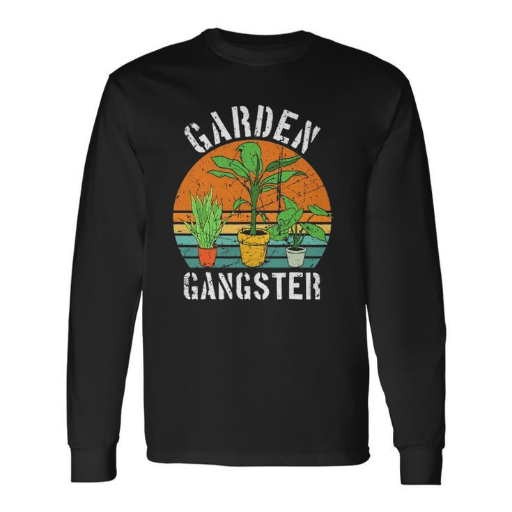 Garden Gangster For Gardener Gardening Vintage Long Sleeve T-Shirt T-Shirt