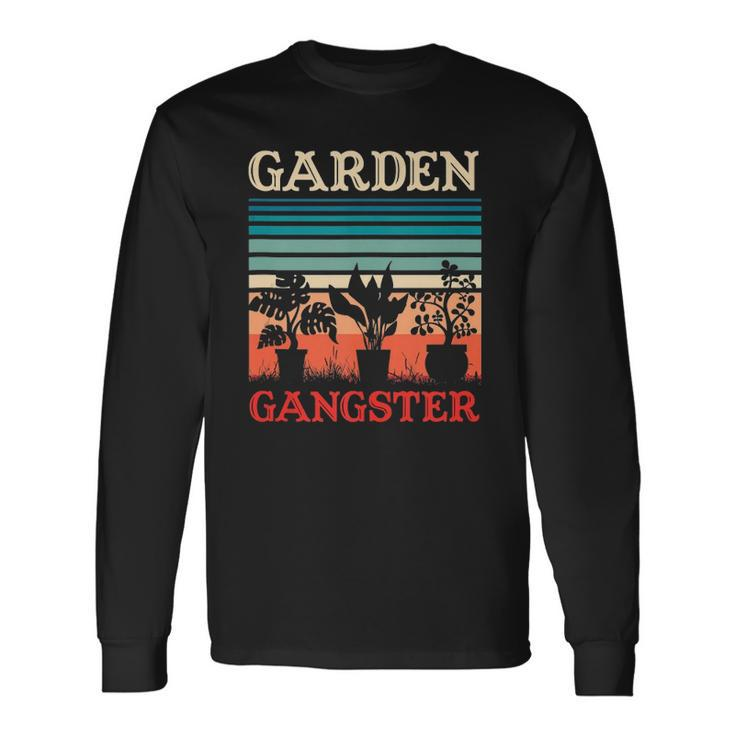 Garden Gangster Gardening Retro Vintage Long Sleeve T-Shirt T-Shirt