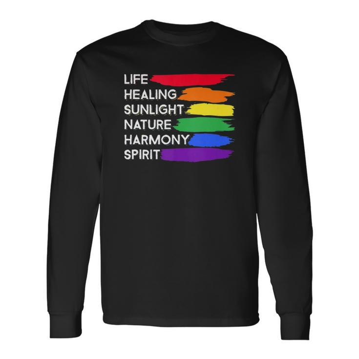 Gay Pride Awareness Flag Meaning For Gay & Lesbian Long Sleeve T-Shirt T-Shirt