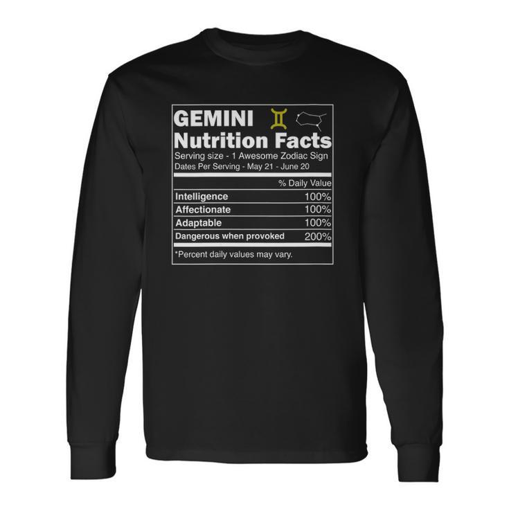 Gemini S Nutrition Astrology Zodiac Sign Horoscope Long Sleeve T-Shirt T-Shirt
