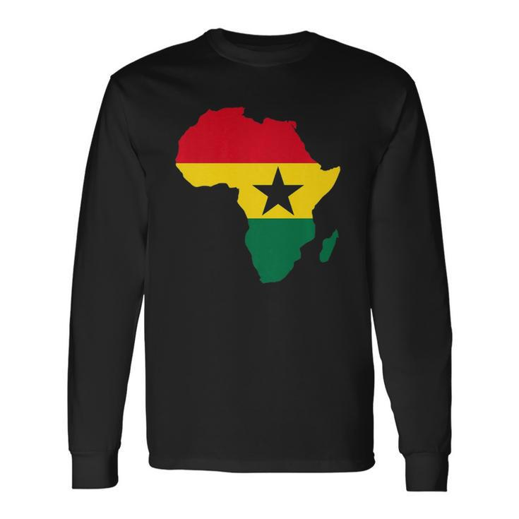 Ghana Ghanaian Africa Map Flag Pride Football Soccer Jersey Long Sleeve T-Shirt T-Shirt