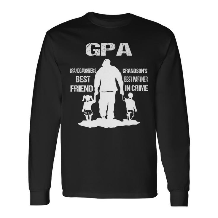Gpa Grandpa Gpa Best Friend Best Partner In Crime Long Sleeve T-Shirt