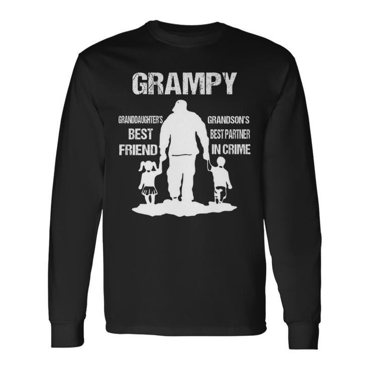 Grampy Grandpa Grampy Best Friend Best Partner In Crime Long Sleeve T-Shirt