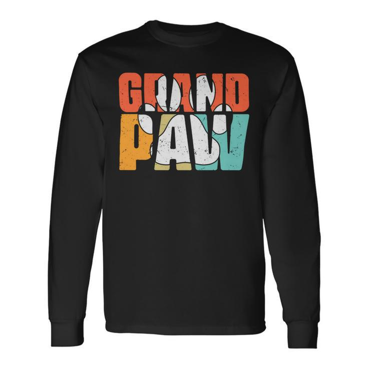 Grand Paw Dog Father Dog Dad Long Sleeve T-Shirt