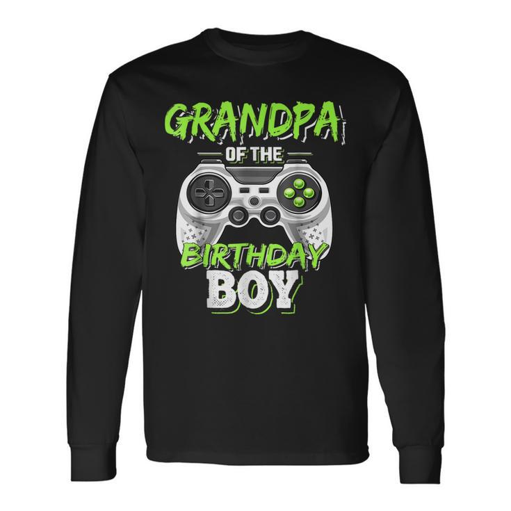 Grandpa Of The Birthday Boy Matching Video Game Long Sleeve T-Shirt