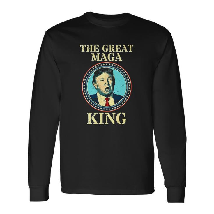 The Great Maga King Donald Trump Ultra Maga Long Sleeve T-Shirt T-Shirt Gifts ideas