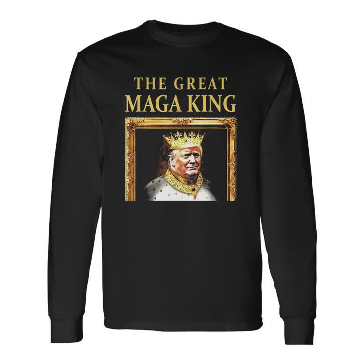 The Great Maga King Trump Portrait Ultra Maga King Long Sleeve T-Shirt T-Shirt